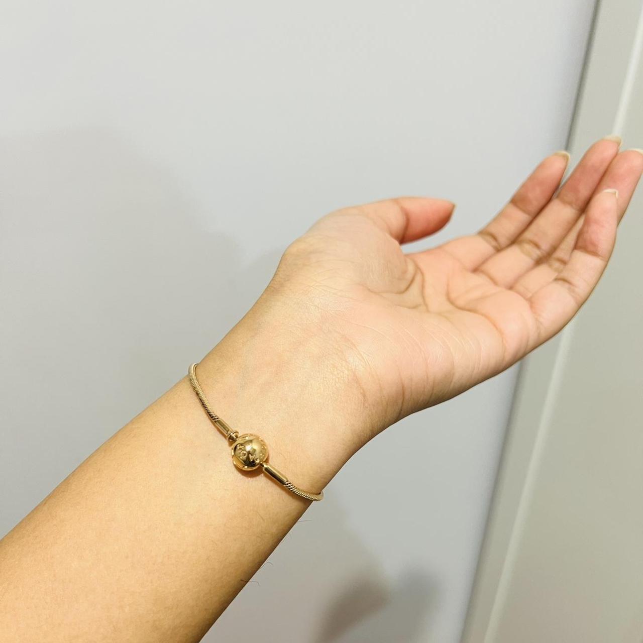 Pandora snake chain bracelet in rose gold. Thin... Depop