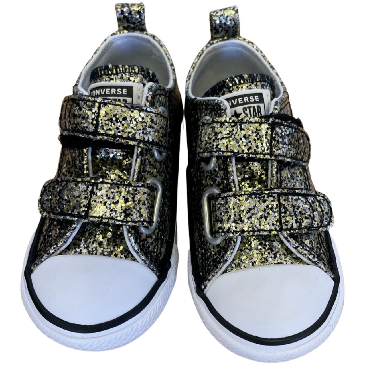 Converse Childrens Infant Chunky Glitter Shoes UK 6... Depop