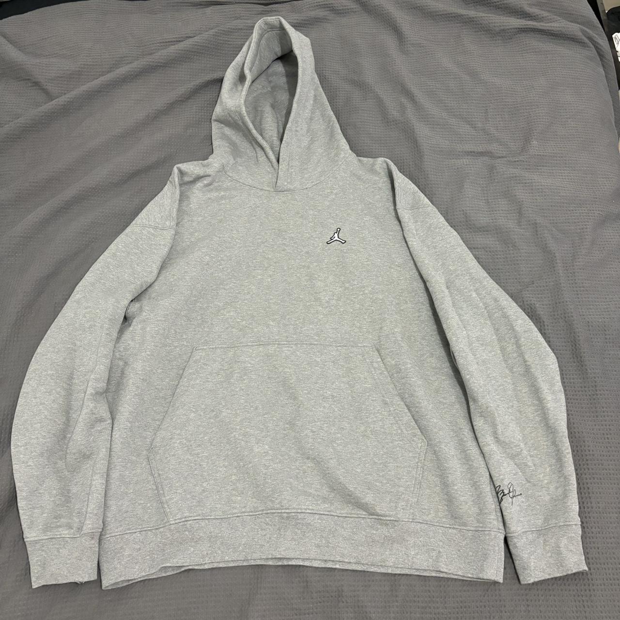 Jordan Hoodie Grey XXL never worn fit is. Depop