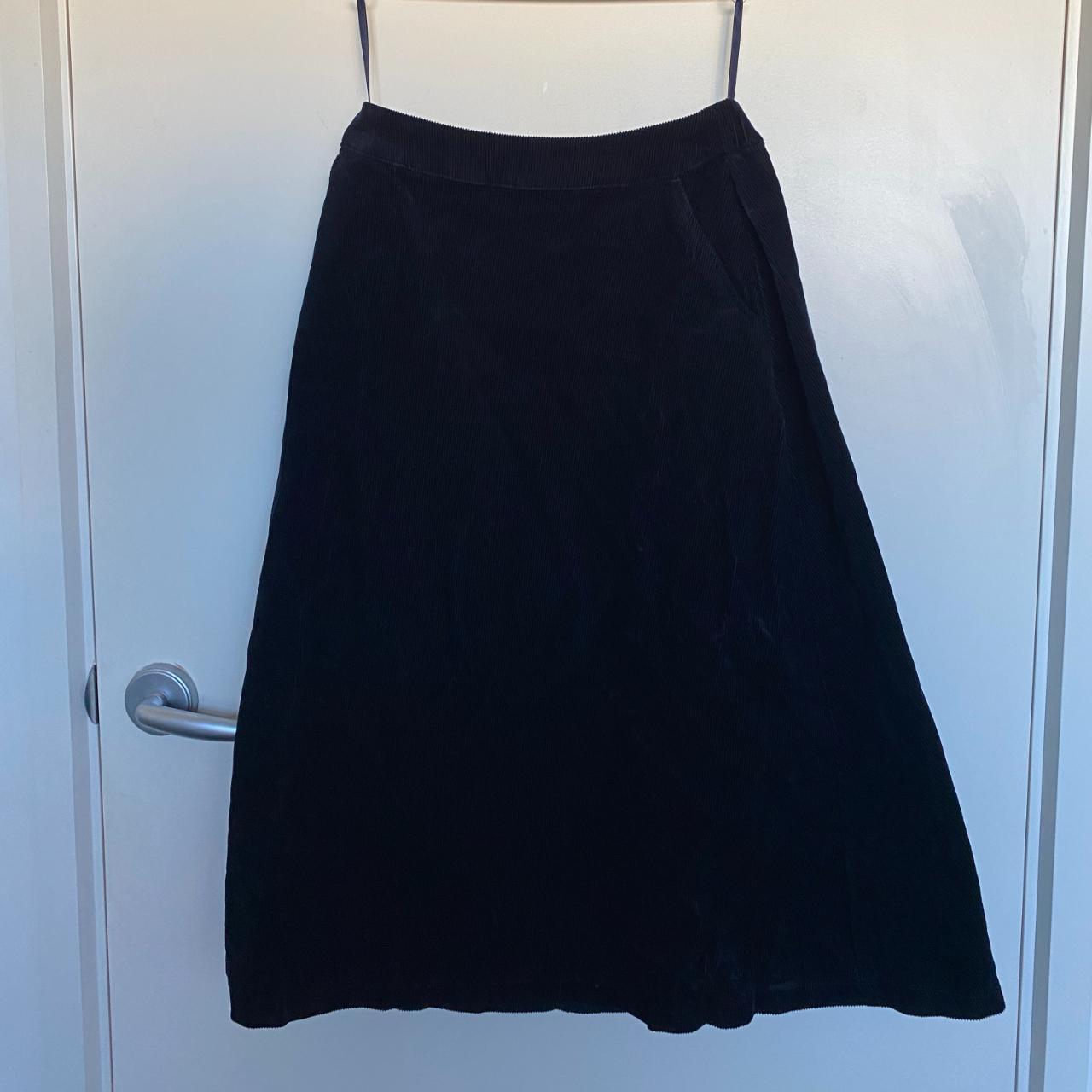 Uniqlo corduroy navy skirt size M Brand new with... - Depop