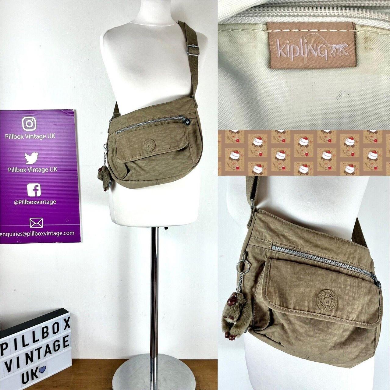 Kipling Syro Crossbody Bag Khaki with Monkey... Depop