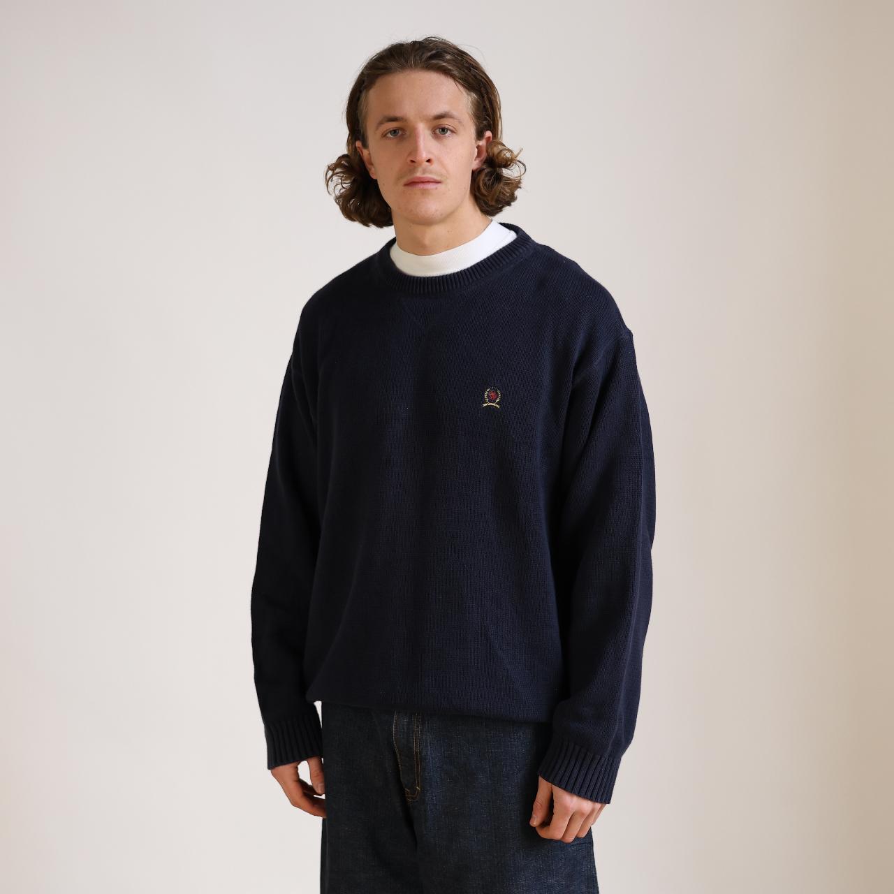 Tommy hilfiger navy on sale jumper