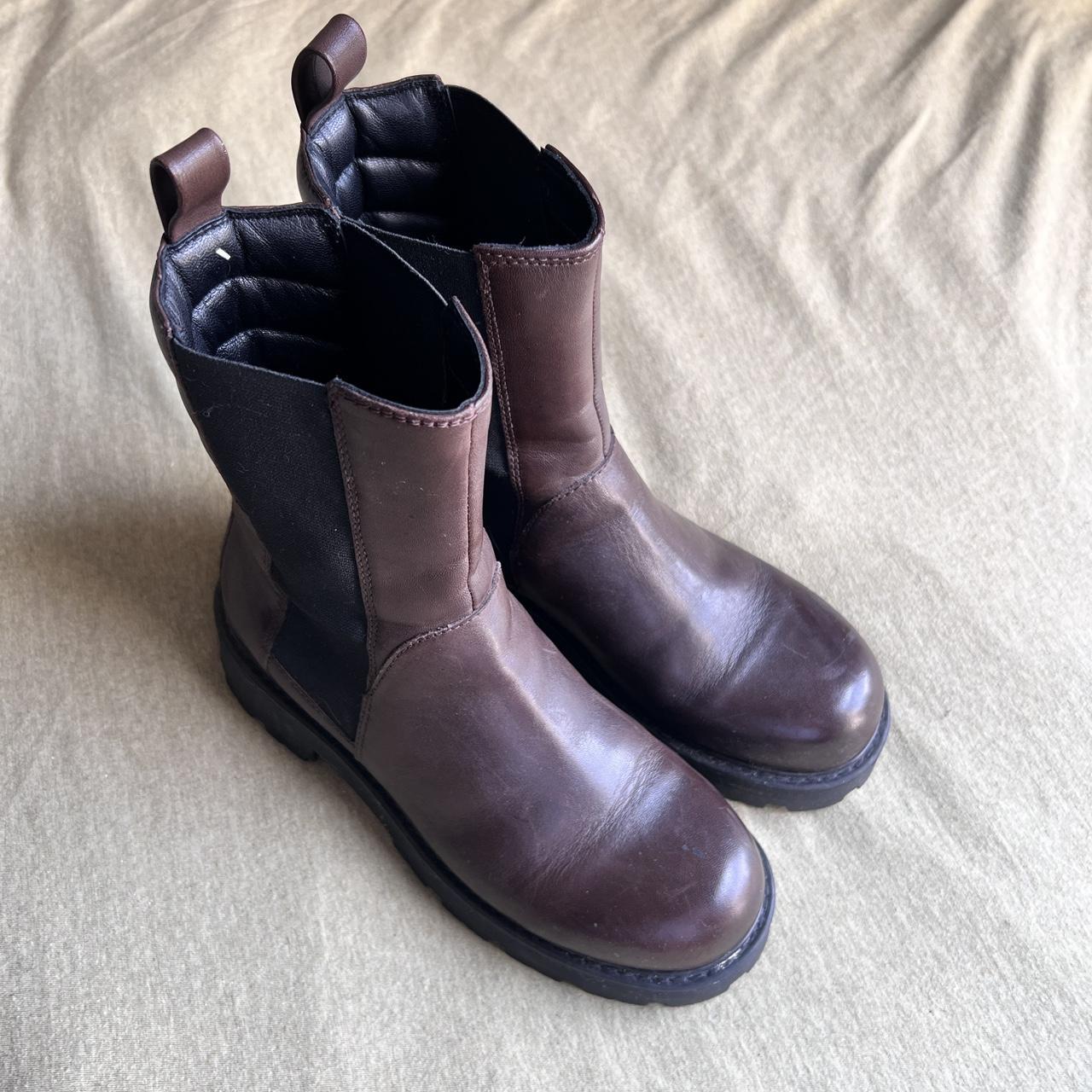 Vagabond brown boots, worn only once, in perfect... - Depop