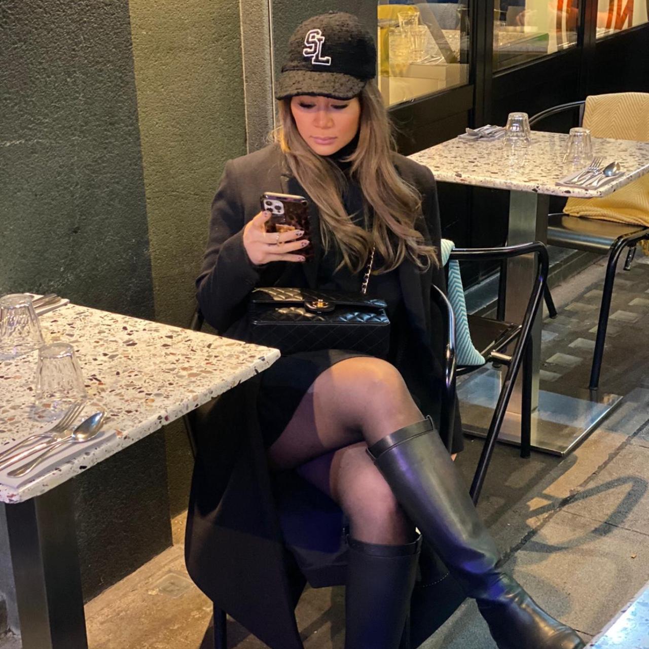 SAINT LAURENT ツイードキャップ YSL Logo Patch Tweed Baseball cap size 56 Worn twice | Depop