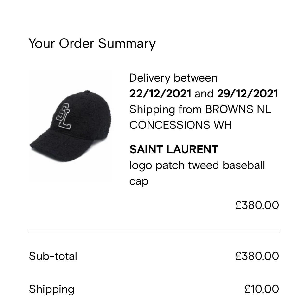 YSL Logo Patch Tweed Baseball cap size 56 Worn twice | Depop