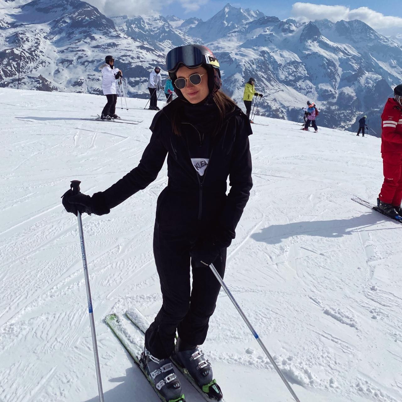 sno ski suit all in one size 8/10. Black... Depop