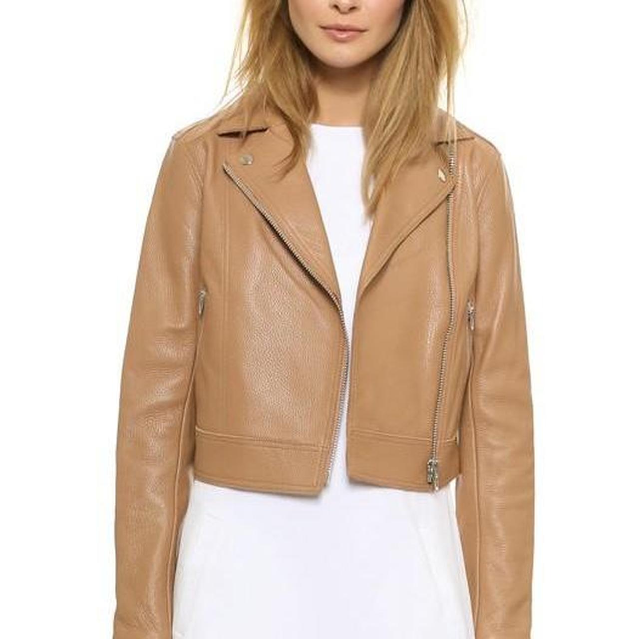 T store by Alexander Wang brown leather jacket