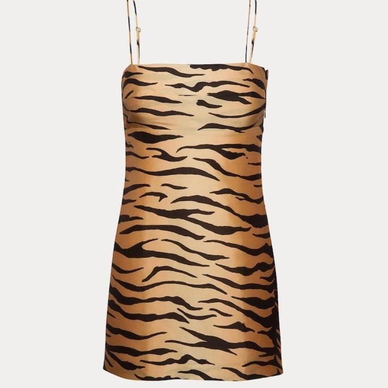 Réalisation Par Christy dress in tiger - size XS - | Depop Réalisation Par Christy dress in tiger - size XS - | Depop