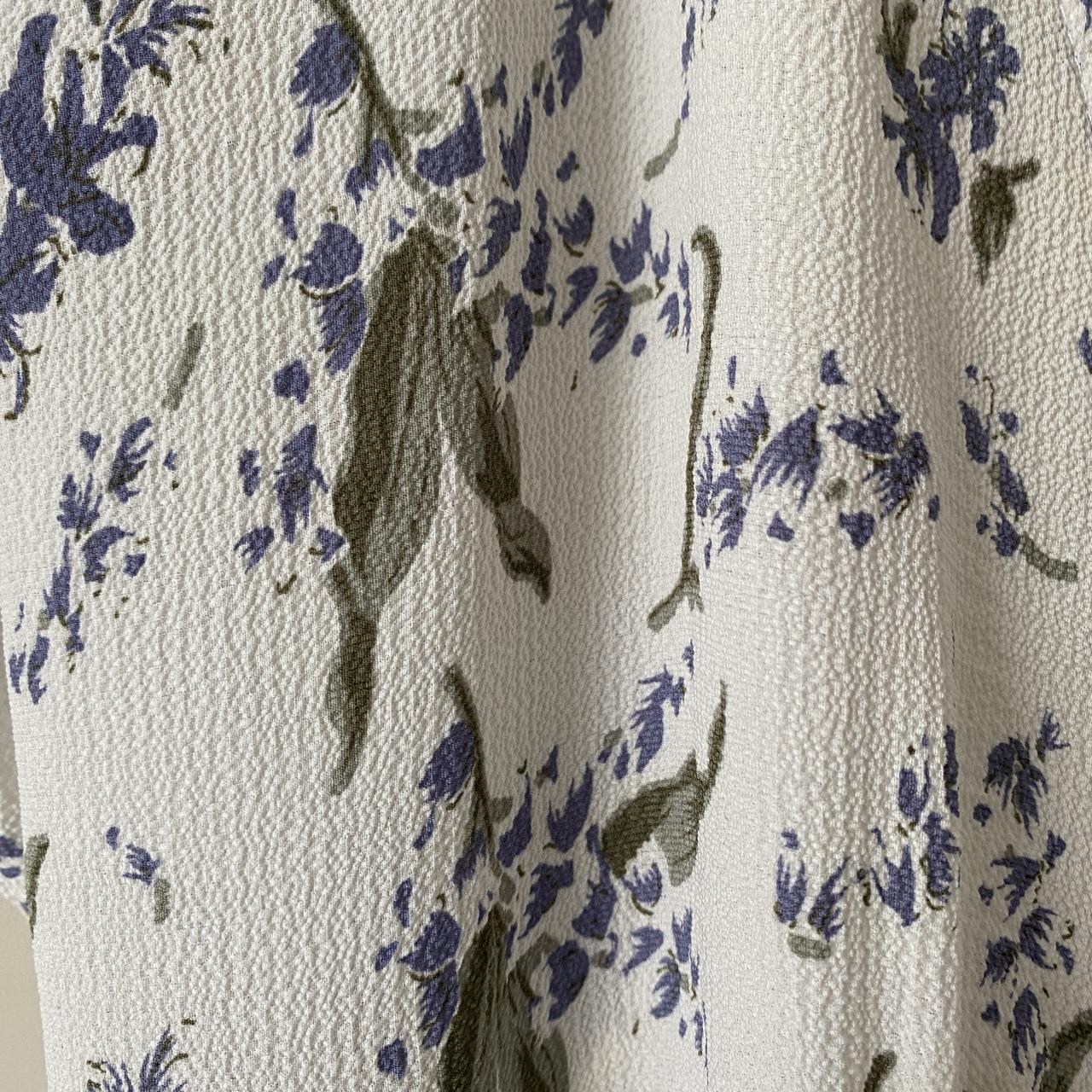 Floaty maxi wrap dress 🍰 White with green and blue... - Depop