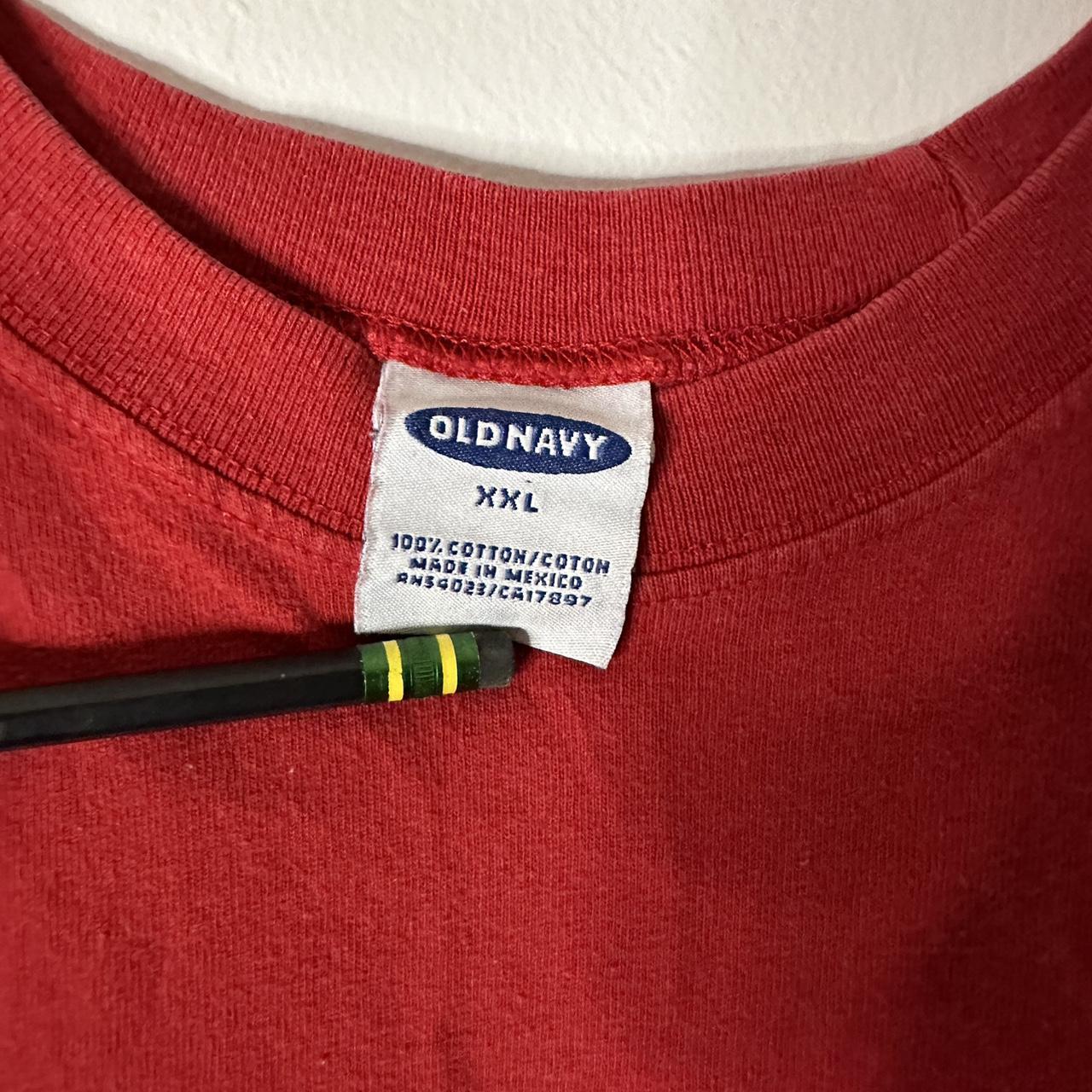 old-navy-men-s-red-t-shirt-depop