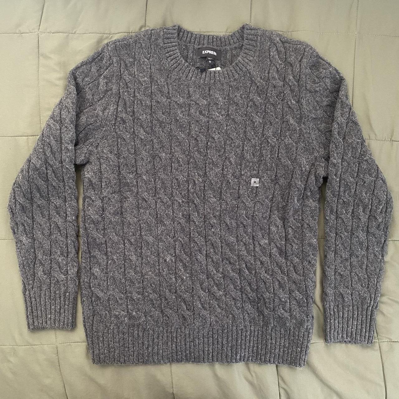 Express Cable Knit Sweater Size Medium Purchased... - Depop