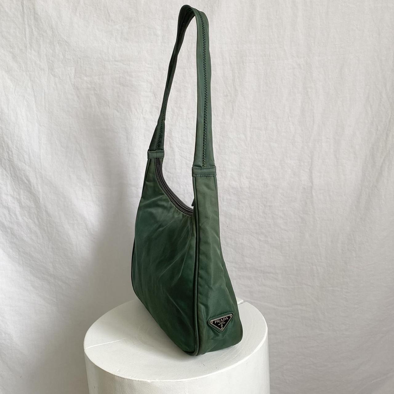 VINTAGE RARE 1999 PRADA SHOULDER BAG Rare forest. Depop