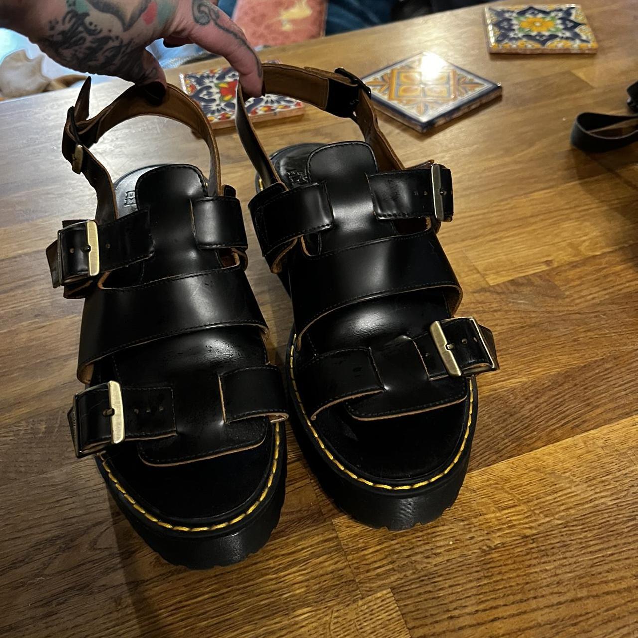 Dr Martens Ariel vintage smooth heeled sandals Size... - Depop