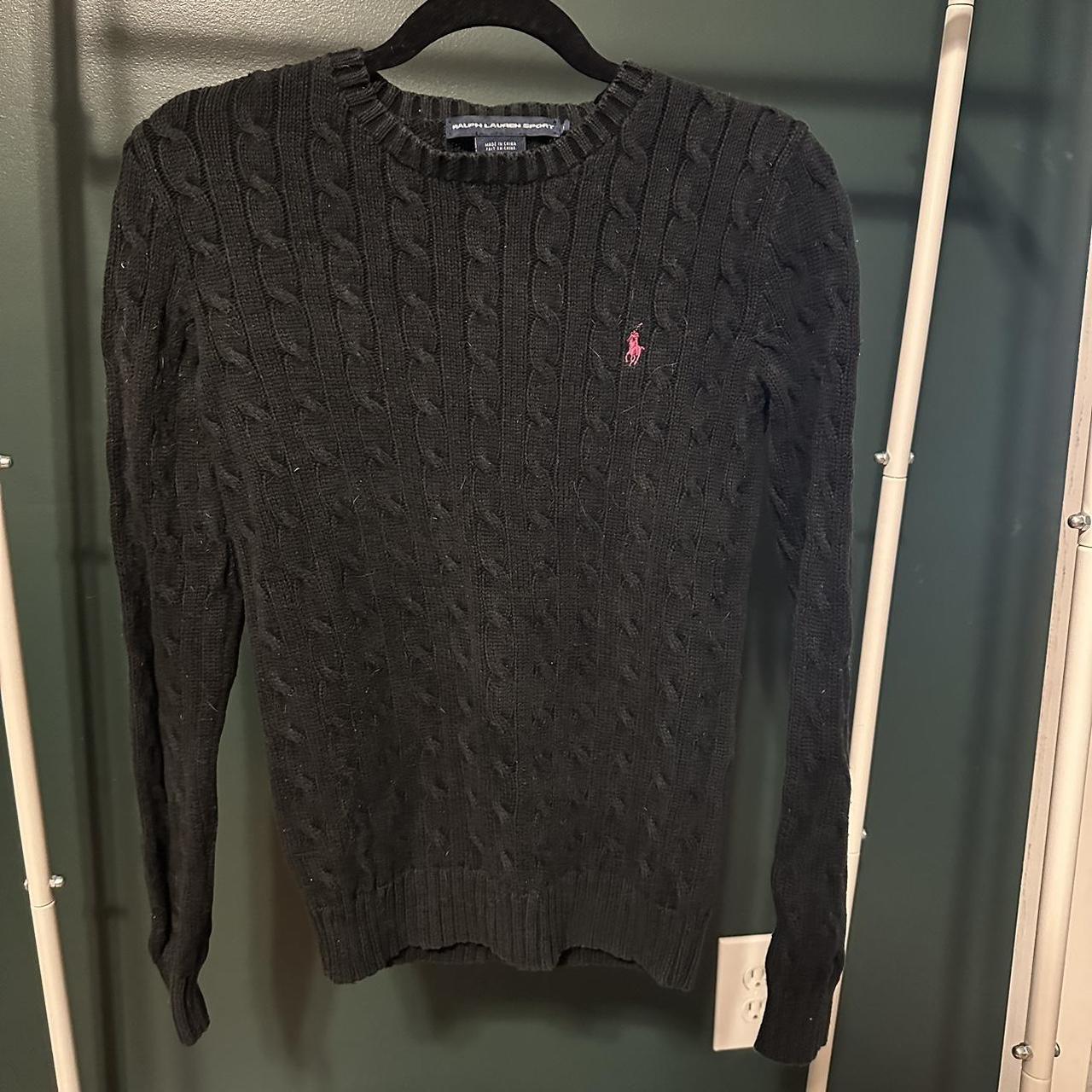 Black Ralph Lauren Sport 100% cotton sweater with... - Depop
