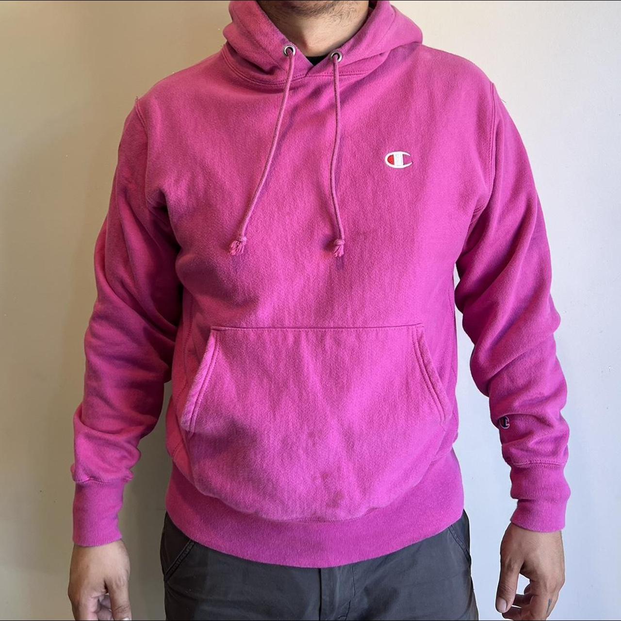 Hot pink champion hoodie hot sale