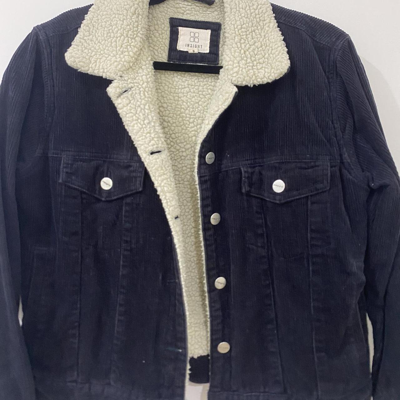 Insight cord Black and Sherpa jacket Size Small... Depop