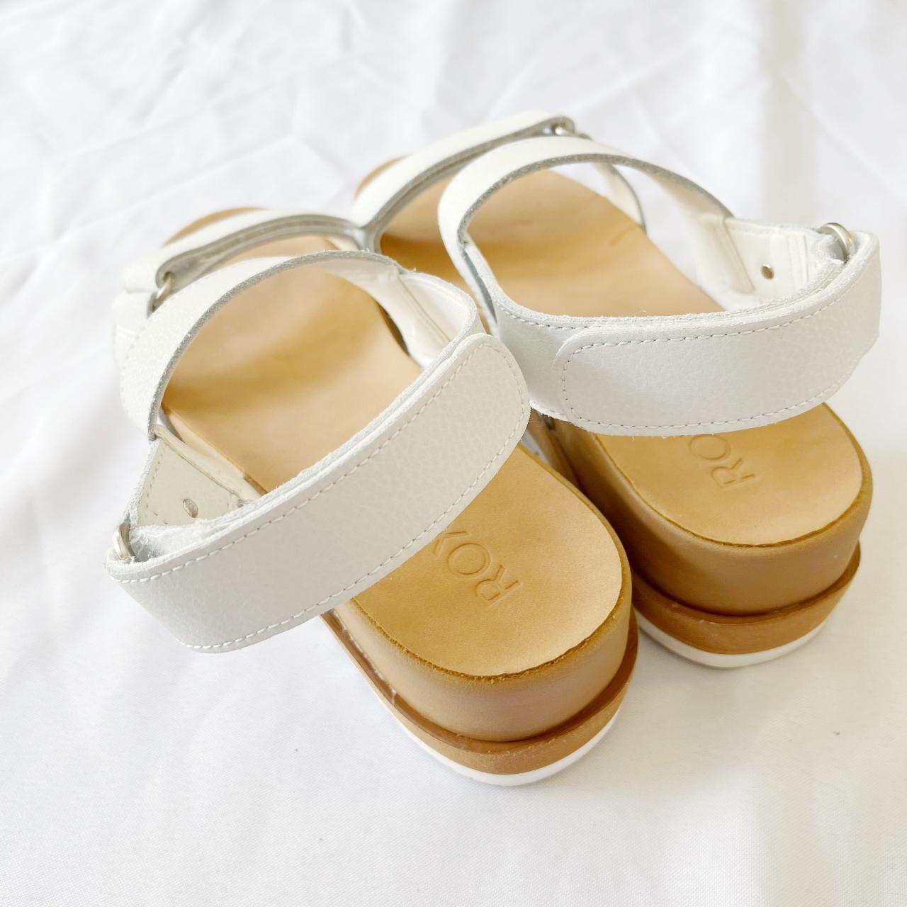 Roxy Himari white leather platform sport... Depop
