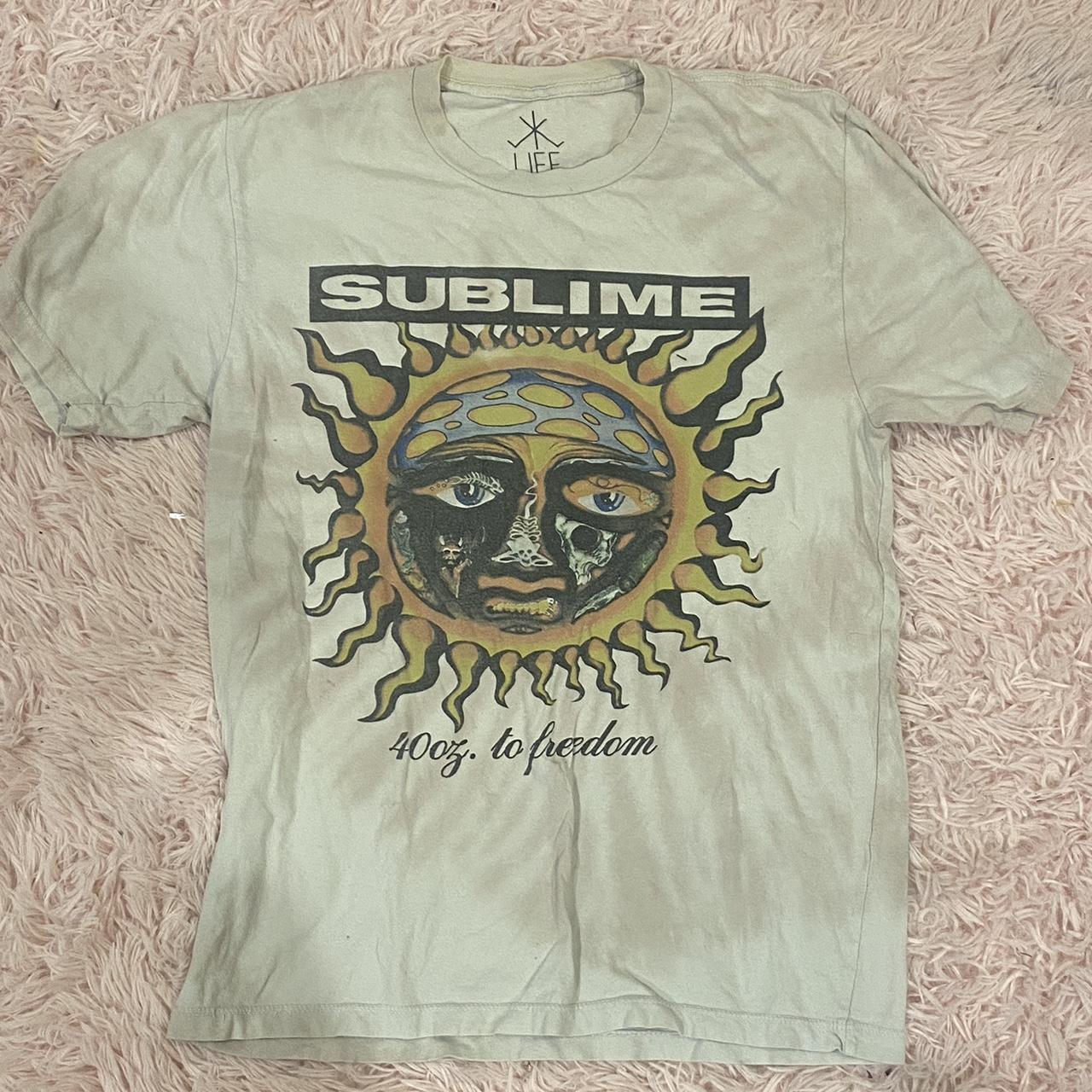 Sublime White Cream Tie Dye Tee Shirt Size: Small... - Depop