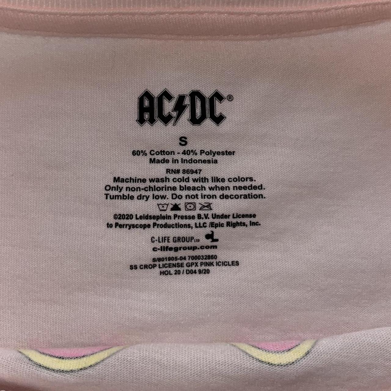 Pink AC/DC Merch Top - Size Small Great Condition -... - Depop