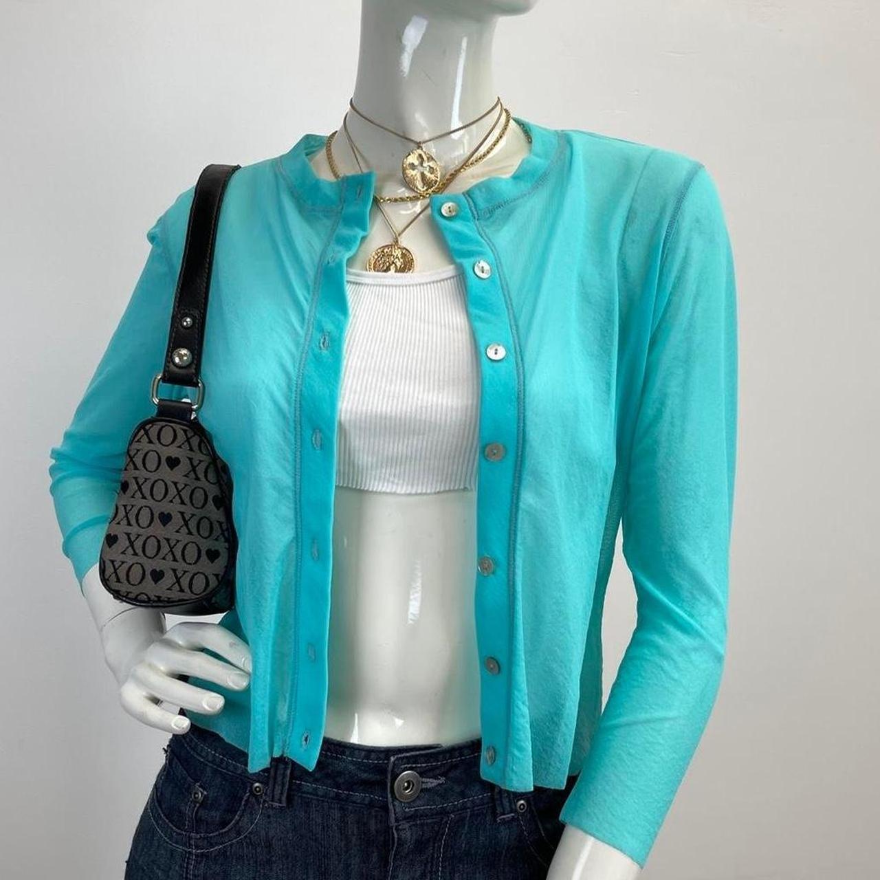 Women's Blue Cardigan Depop