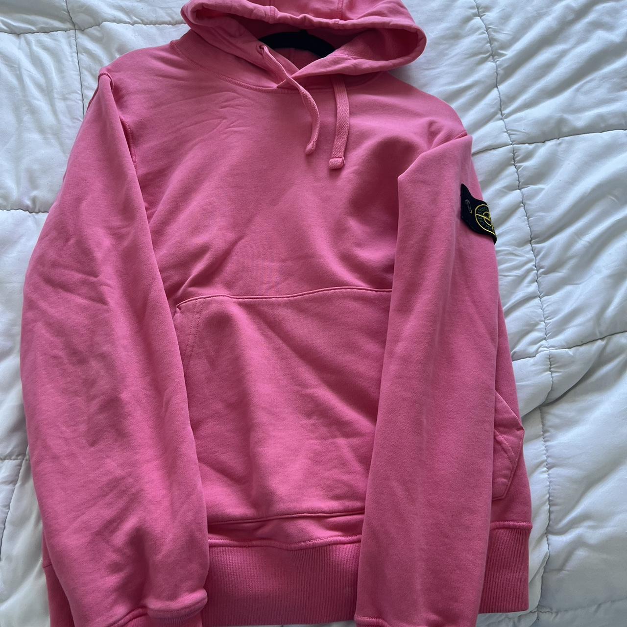 Stone Island Men's Pink Hoodie | Depop