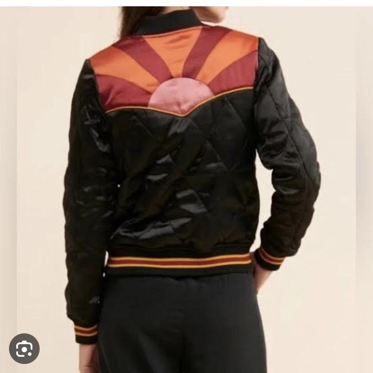 Women's Black and Orange Jacket Depop