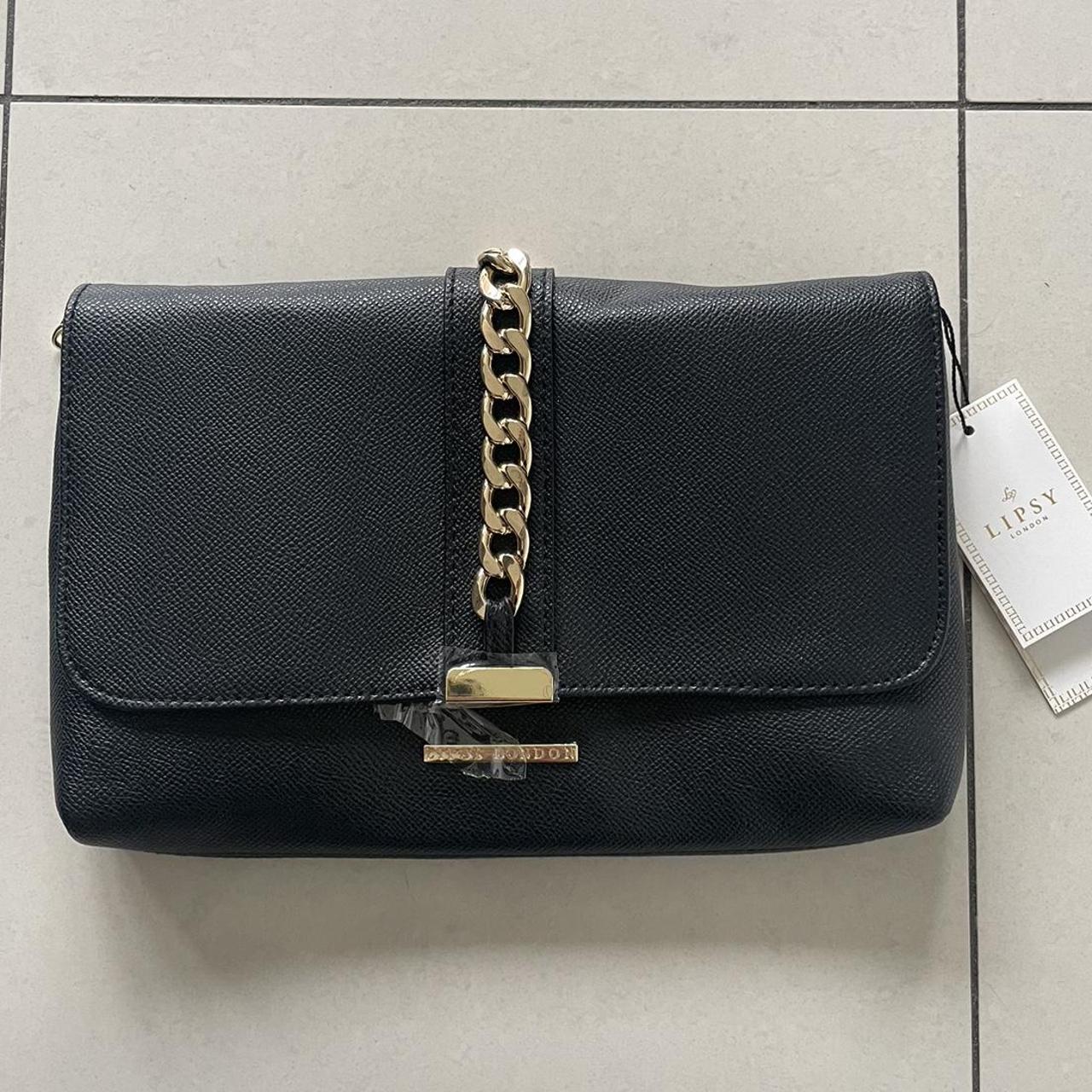 Black and gold chain Lipsy London bag, can be