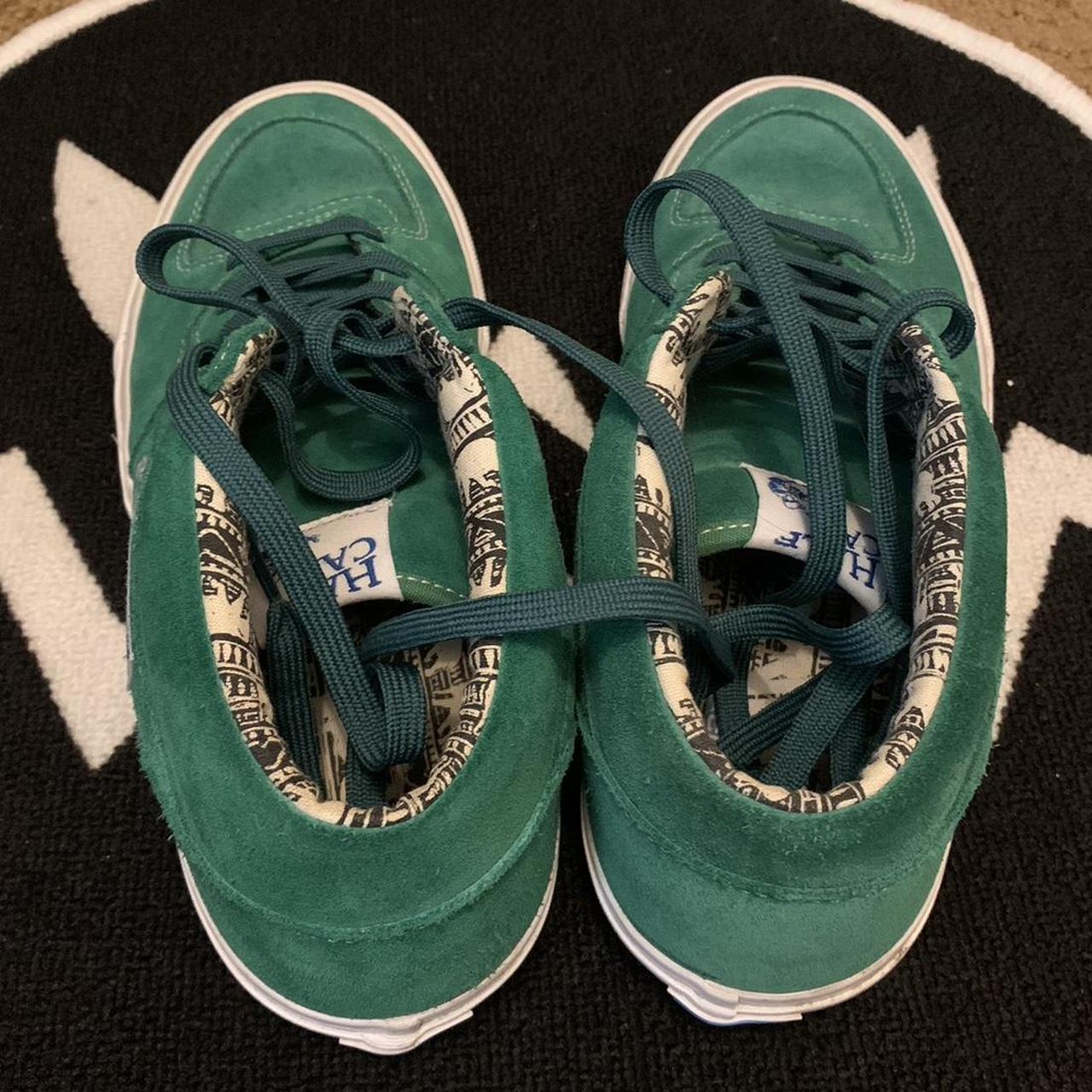 suede green halfcabs! some minor staining on... Depop