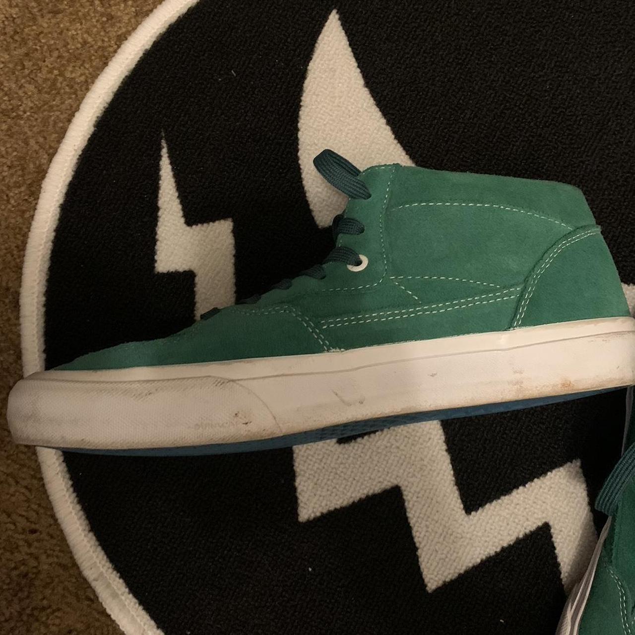 suede green halfcabs! some minor staining on... Depop