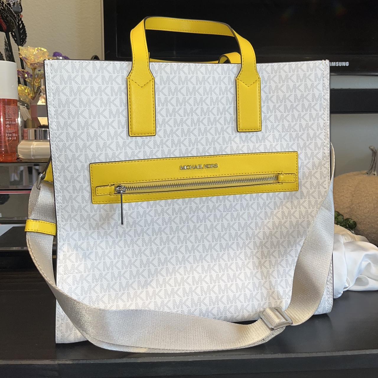 Large Michael Kors white yellow summer edition Depop