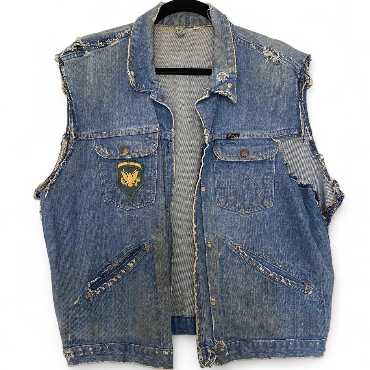 Wrangler Men's Vest - Blue/Navy - M – 1970s Blue … - image 1