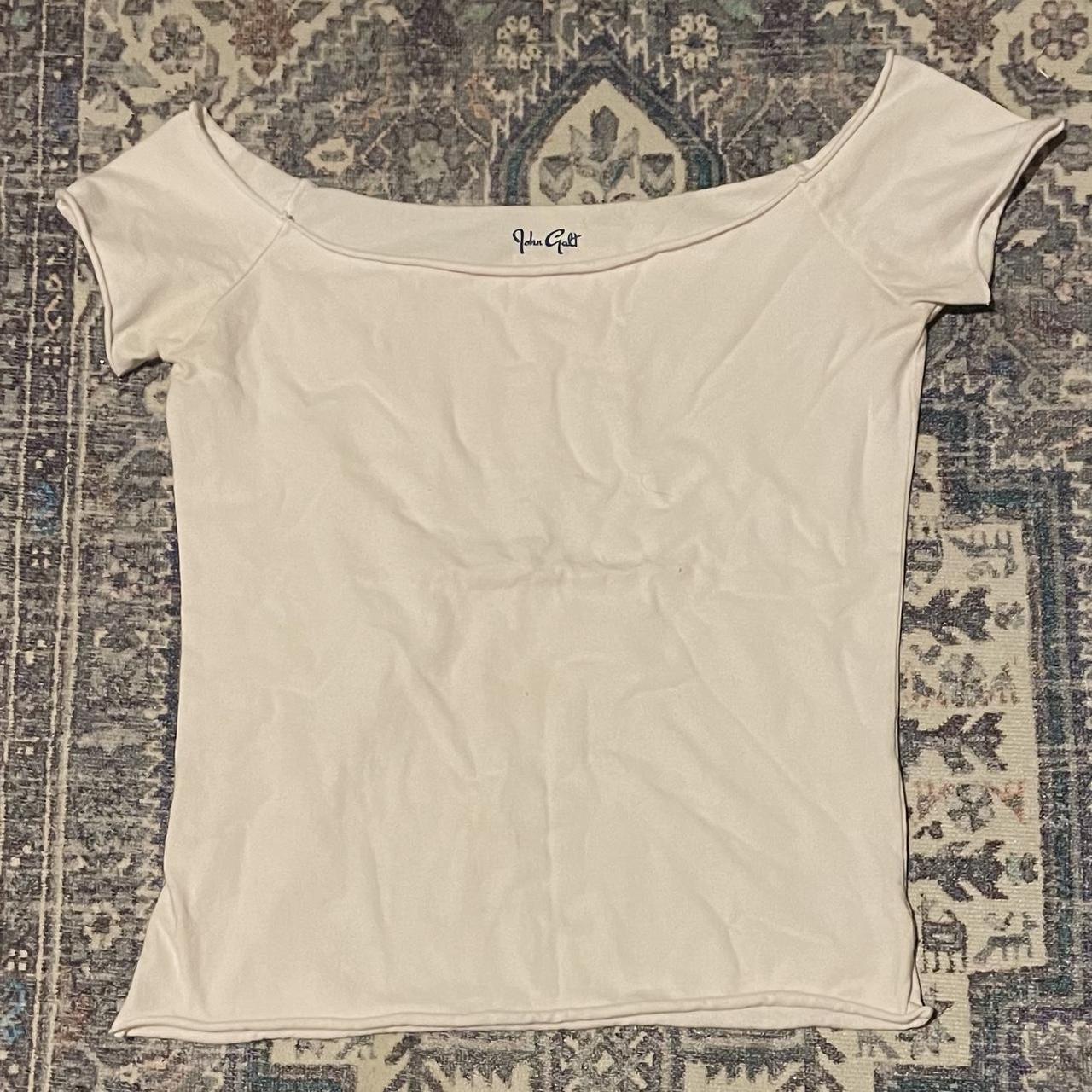 pink off the shoulder john galt brandy melville top... Depop