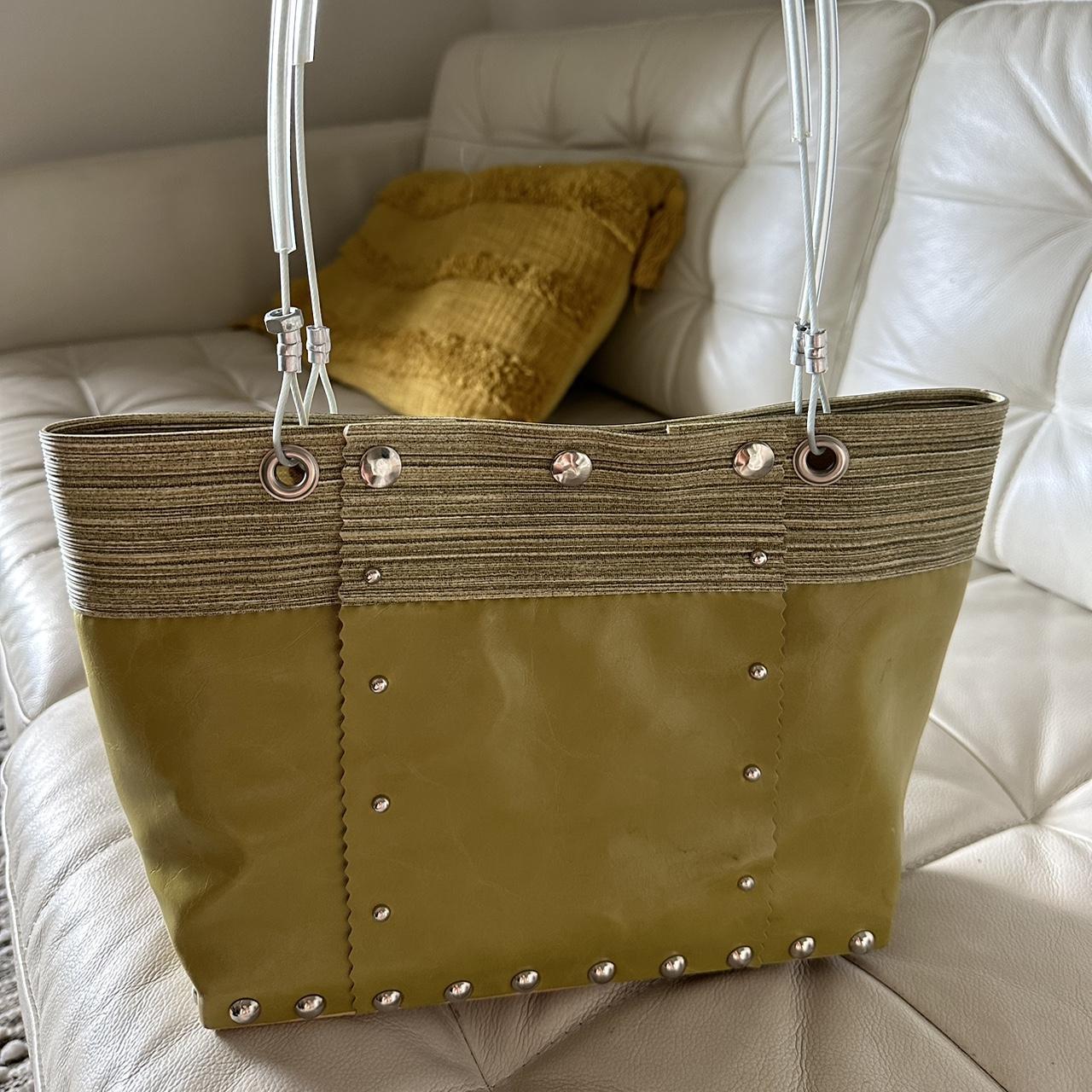 Women's Green and Khaki Bag (5)