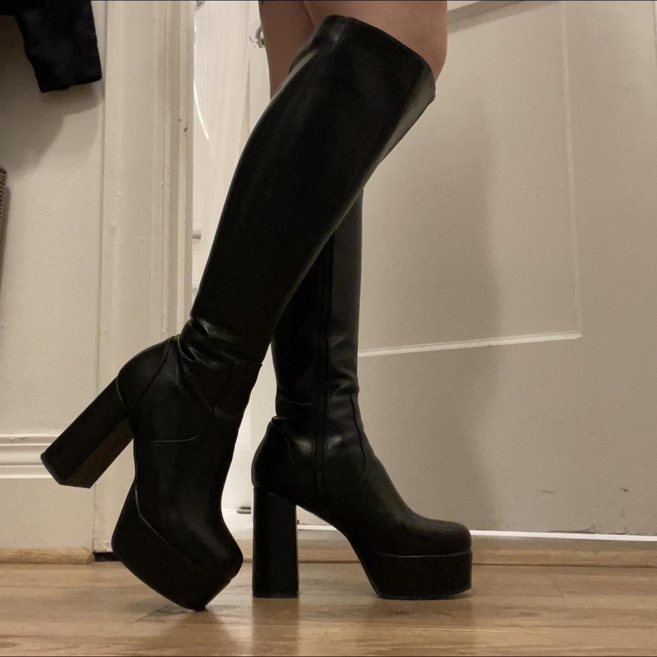 The cutest classic knee high platform boots. Only... - Depop
