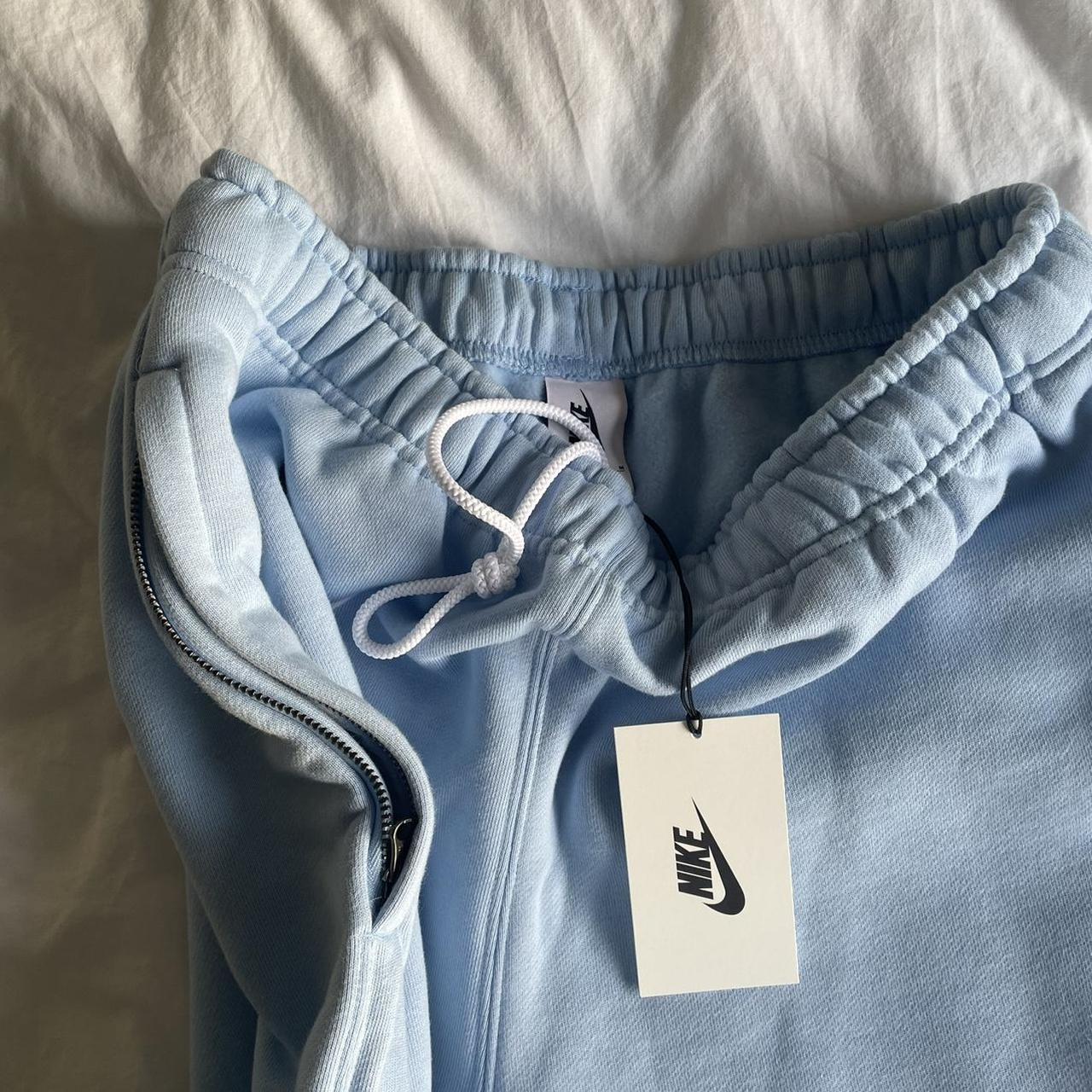 Nike NRG baby blue joggers. Zip pockets, drawstring... Depop