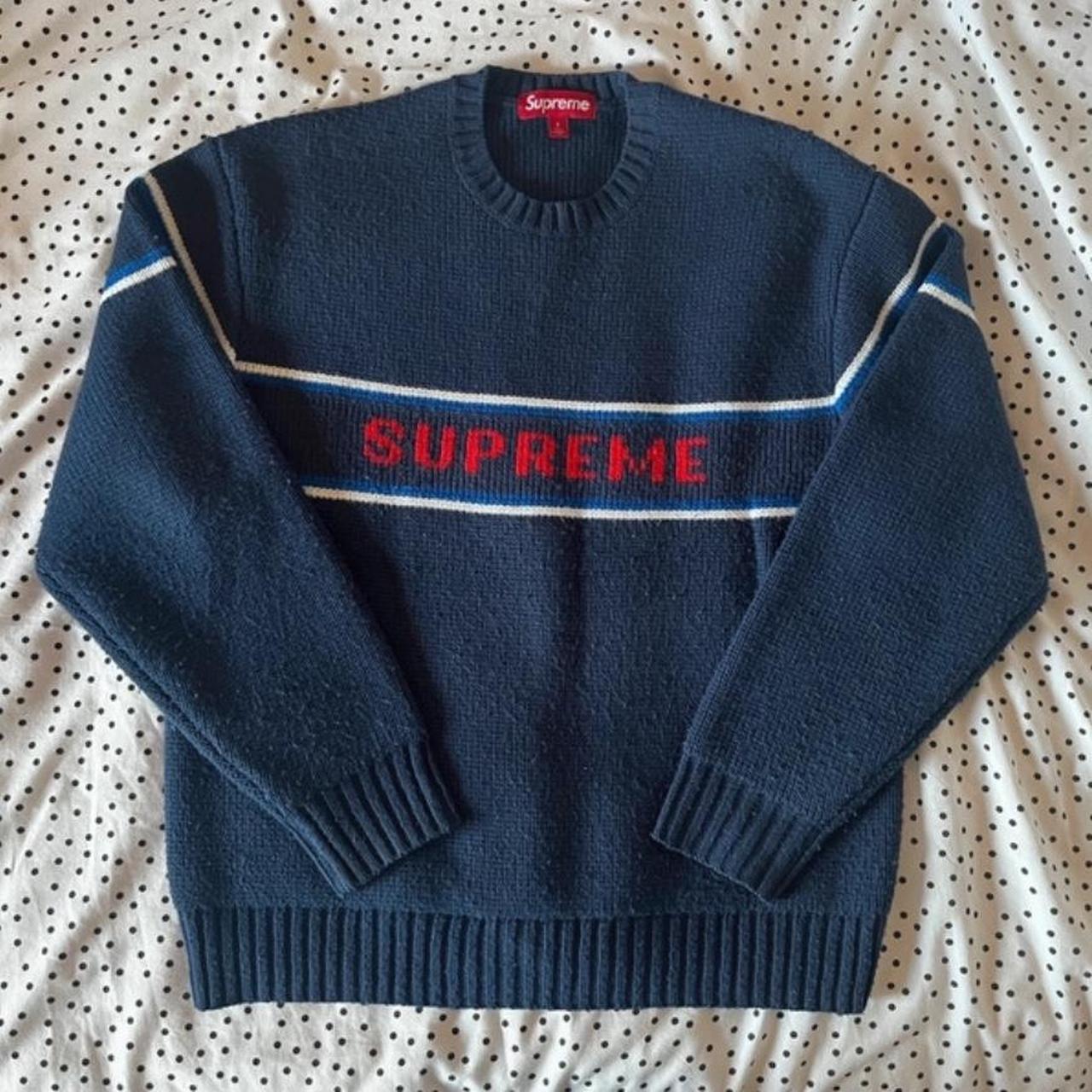 Supreme knit Good condition just some slight | Depop