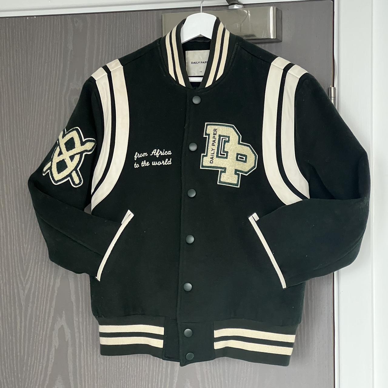 Shops daily paper varsity jacket black