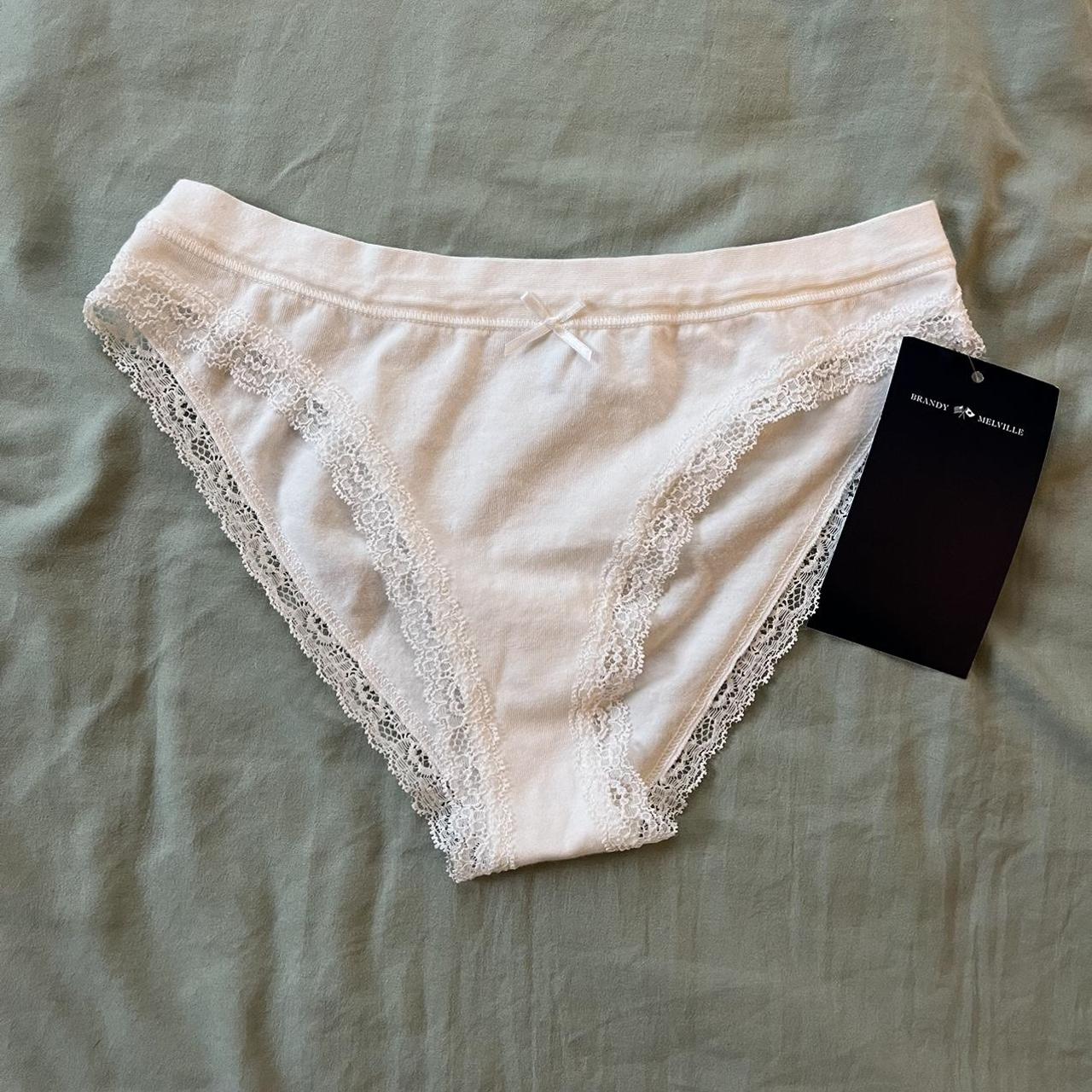Brandy Melville Women's White Panties | Depop