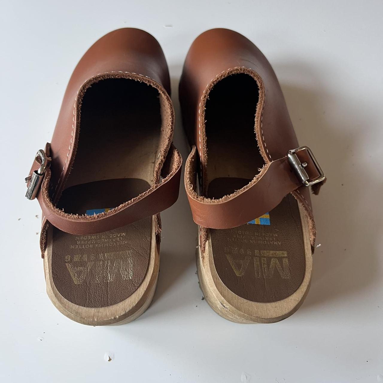 MIA Women's Brown and Tan Clogs | Depop