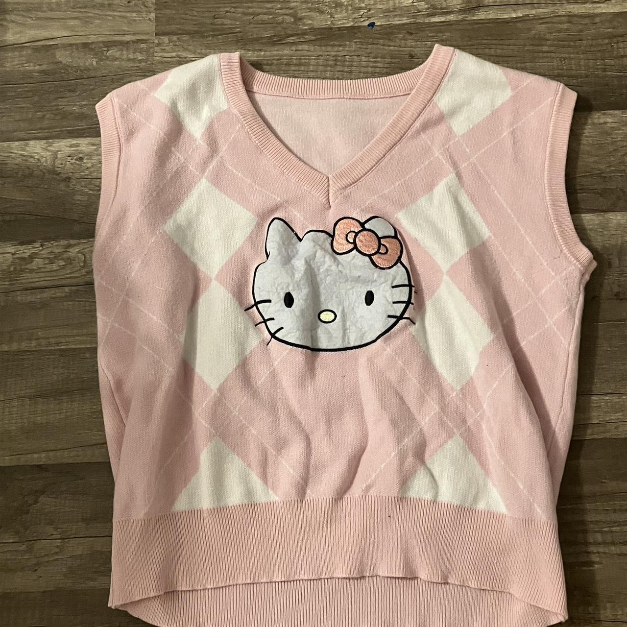 Hello kitty Sweater vest Size L Best for medium/... Depop