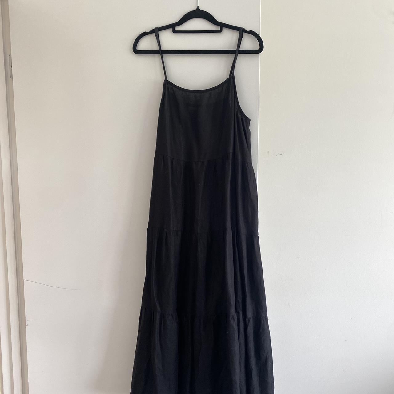 Seed Heritage Black Midi Dress Size 10 - 14... - Depop