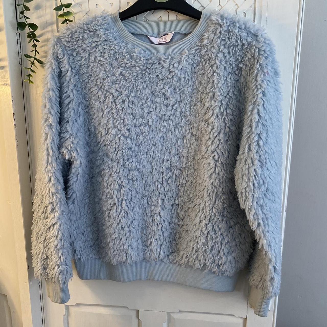 Light blue clearance fluffy sweater