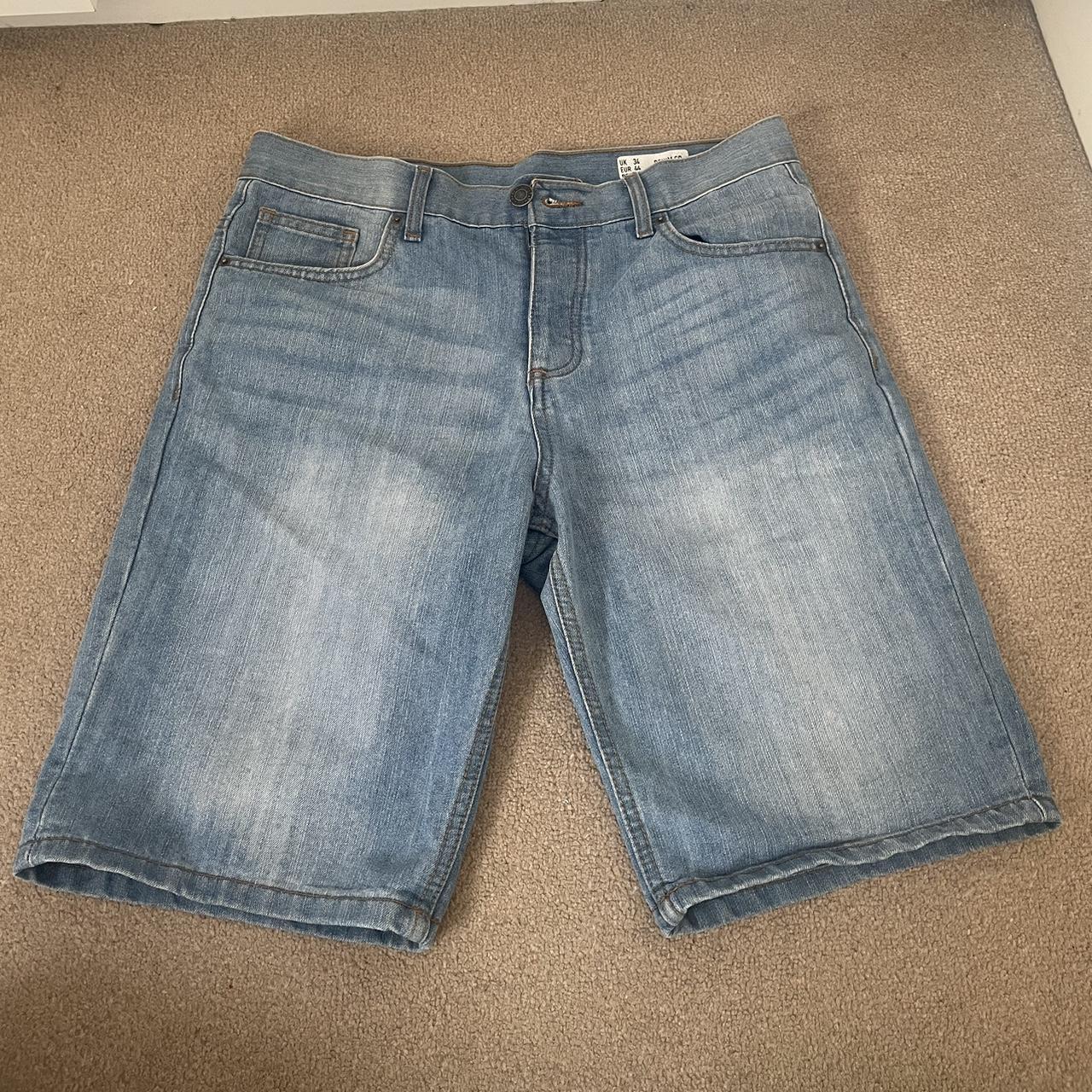 Blue men’s denim shorts Size Uk 34 - Depop