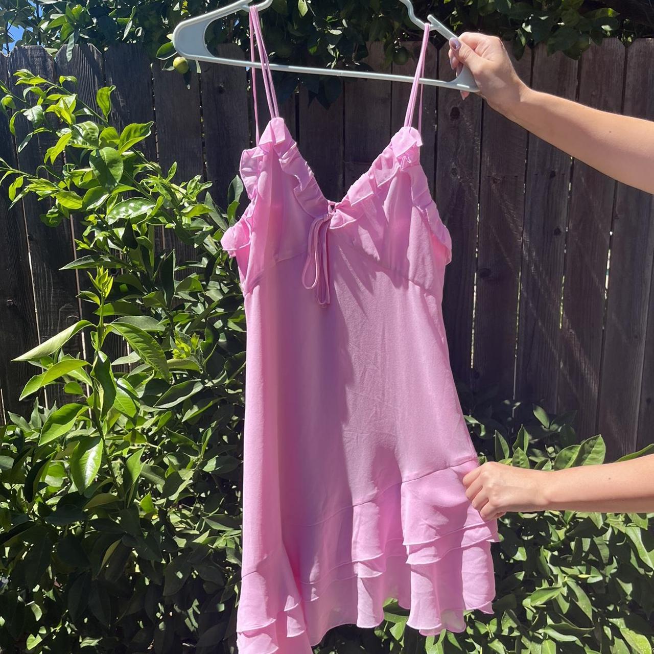 Asymmetrical bubblegum pink dress from Nordstrom.... Depop