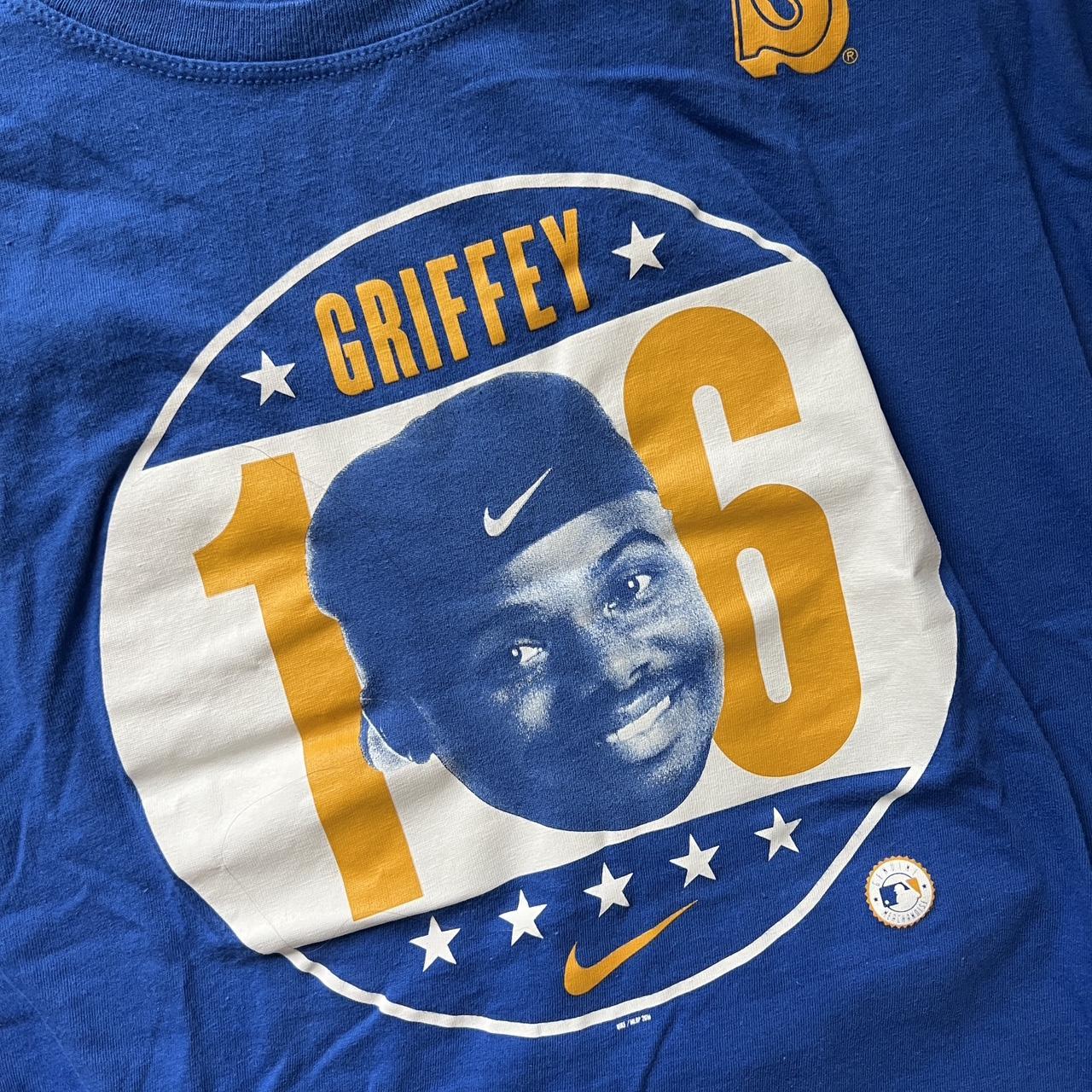 Ken Griffey Jr Shirt Womens M Medium Blue Nike Seattle Mariners T