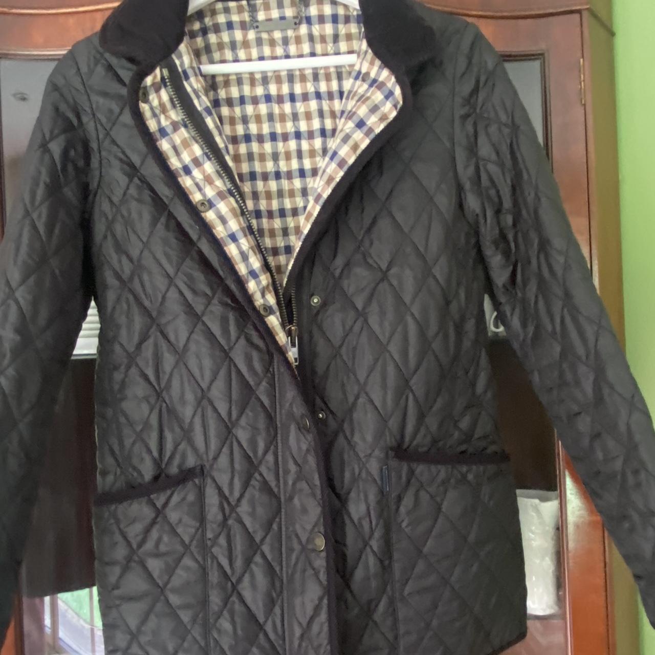 Aquascutum black quilted women s jacket. Iconic