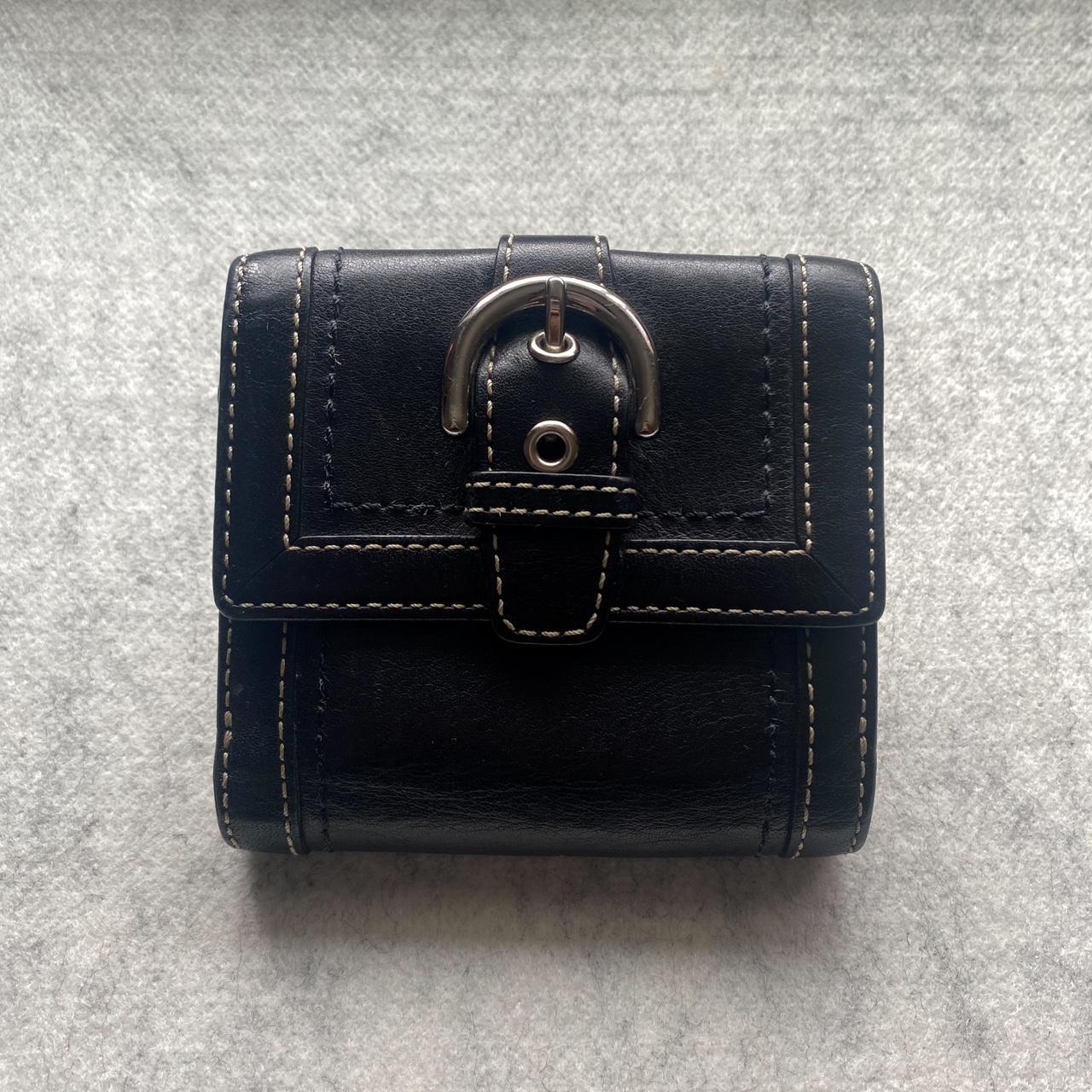 Coach black wallet online womens