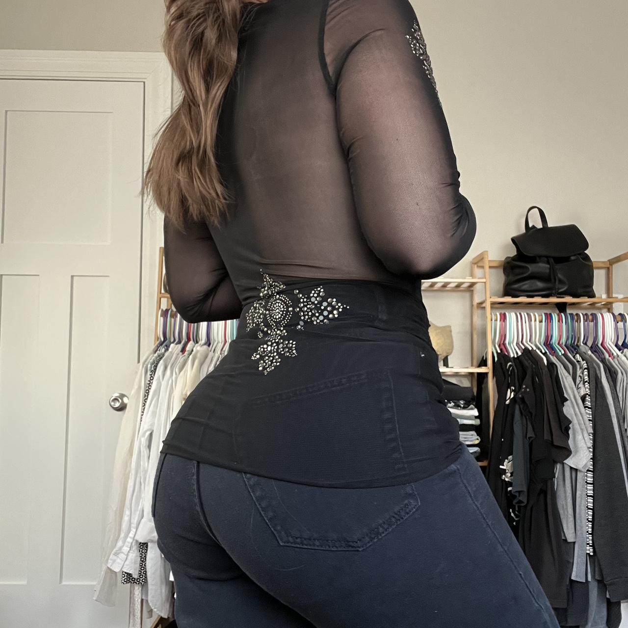 [ STIGMA ]★25SS★韓国人気★Mesh Oversized Long Sleeves Women Chic sheer Mesh Patchwork Long Sleeve Crop Top Slim