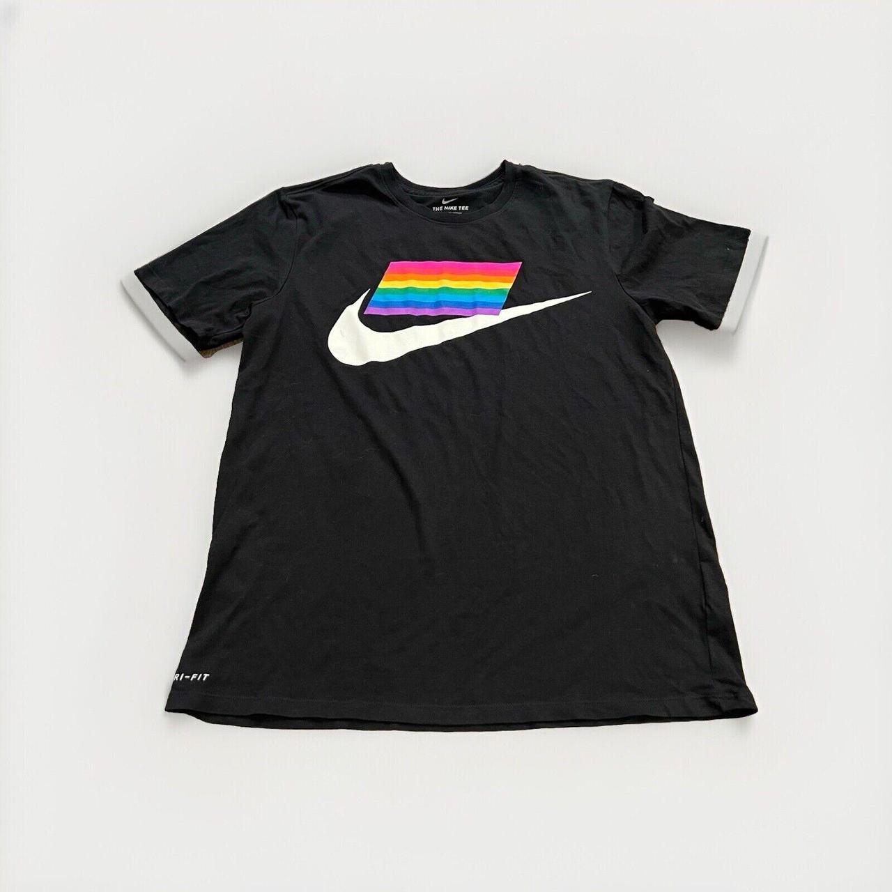 The Nike Tee Unisex Black Pride BE TRUE Logo Shirt. Depop