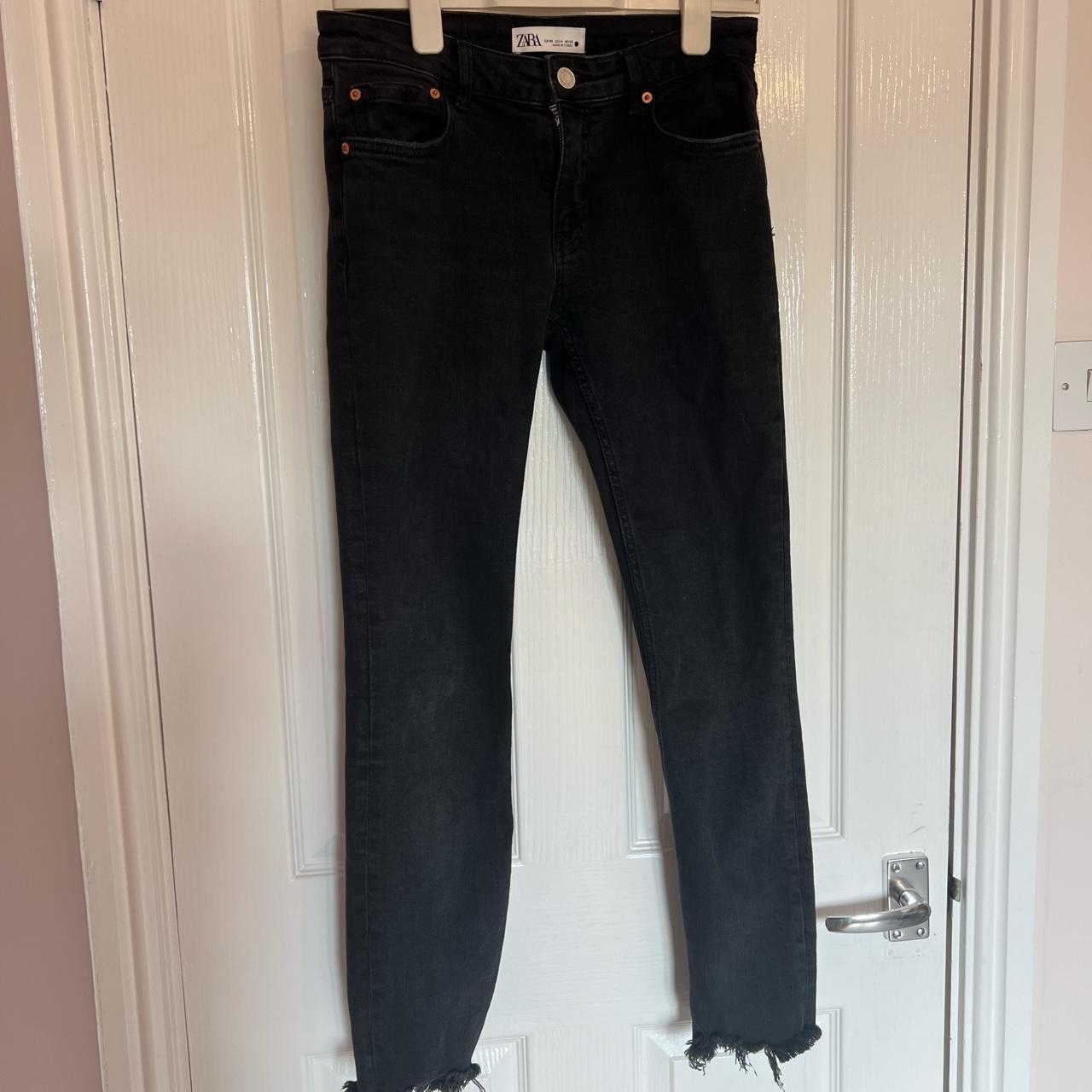 Zara low rise black skinny jeans Size EUR36/8- worn... - Depop
